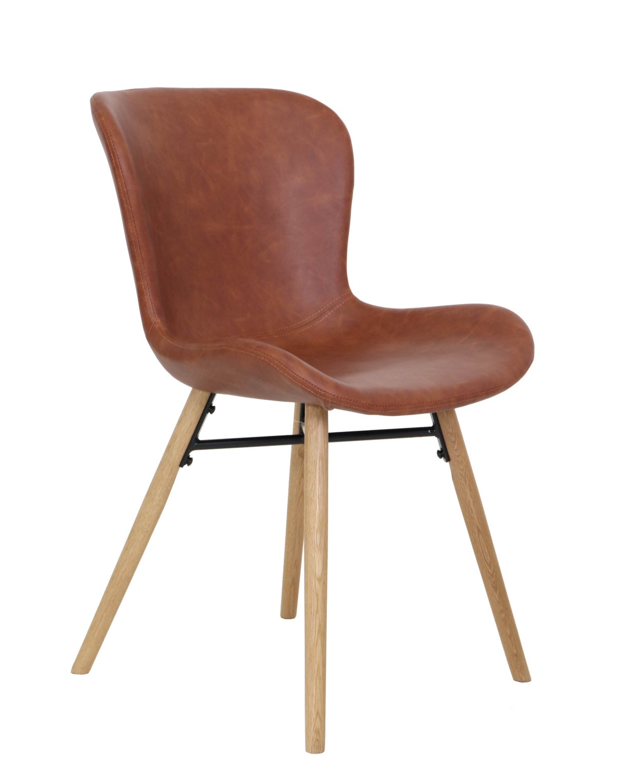 OREGON RUOKAP&Ouml;YD&Auml;N TUOLI,  BRANDY VINTAGE PU-NAHKA